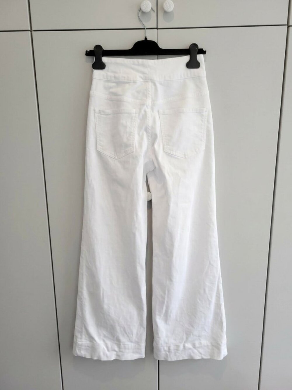 Frame Denim Le Hardy Wide Leg Jeans White Size 26 - Picture 7 of 11